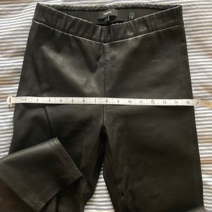 Theory Black Leather Leggings Size 4